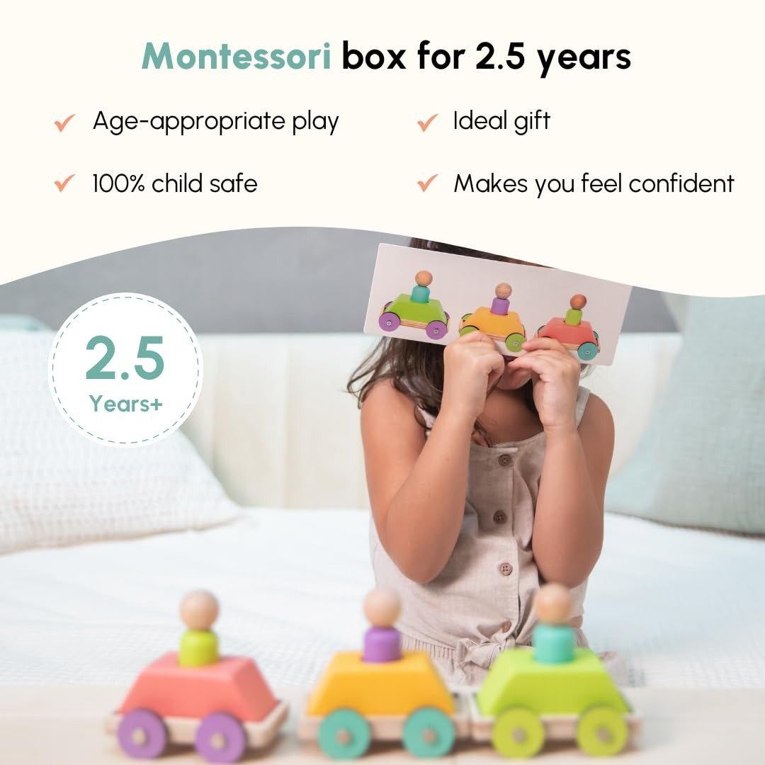 Curious Cub Montessori Learning Wooden Baby Toys | Box 14: 2.9+ Yrs | Problem Solving, Measuring Skill Children Toys | Montessori Toys for 2+ Year Old | Fine Motor & Memory Skills | Baby Gift Set - Image 3