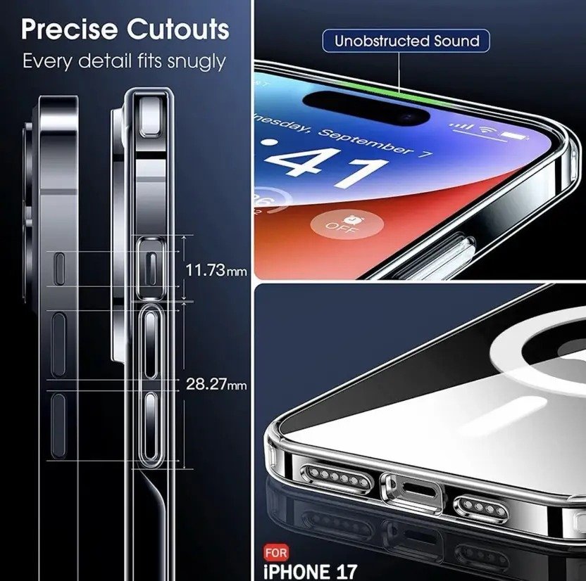 Doubledicestore Back Cover for Apple iphone 17 (Transparent, Magsafe, Pack of: 1) - Image 3